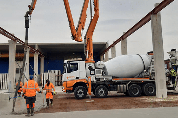 Pumping av betong til støping av nytt betonggulv